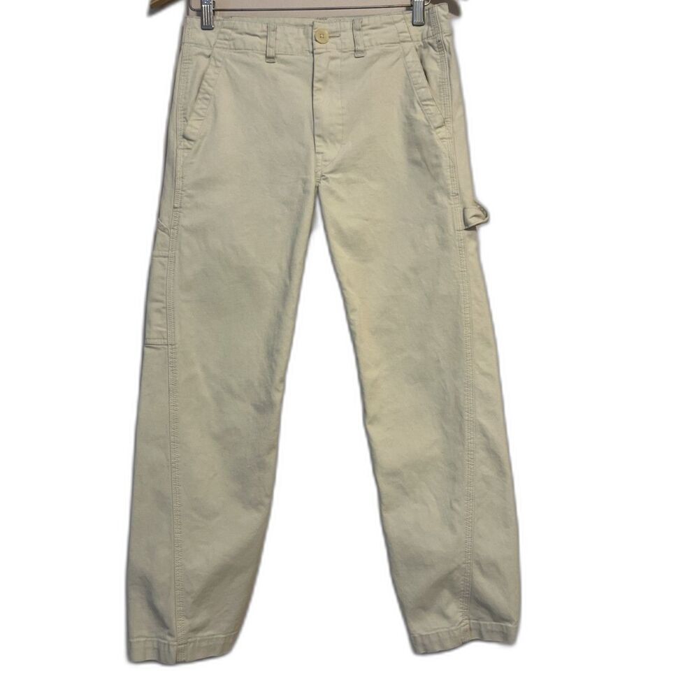 Vince Carpenter Chino Crop Pant Sz 26 Cream Boho Retro Y2K Cargo Utility Minimal